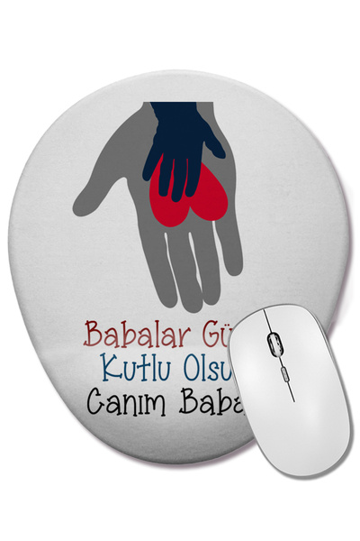 BASKI DÜNYASI Cadou de Ziua Tatălui 01412 Mouse Pad oval cu suport pentru înc...