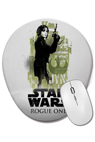 BASKI DÜNYASI Mouse Pad oval Jyn Erso Star Wars Rogue One cu suport pentru în...