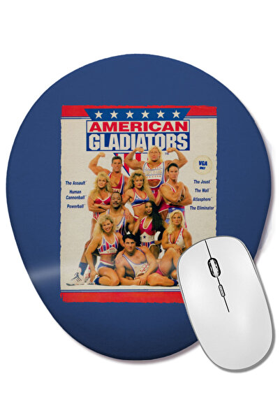 BASKI DÜNYASI Mouse Pad oval retro american gladiators cu suport pentru înche...