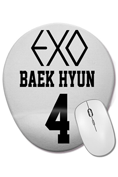 BASKI DÜNYASI لوحة ماوس بيضاوية من Exo Baekhyun مع دعم للمعصم