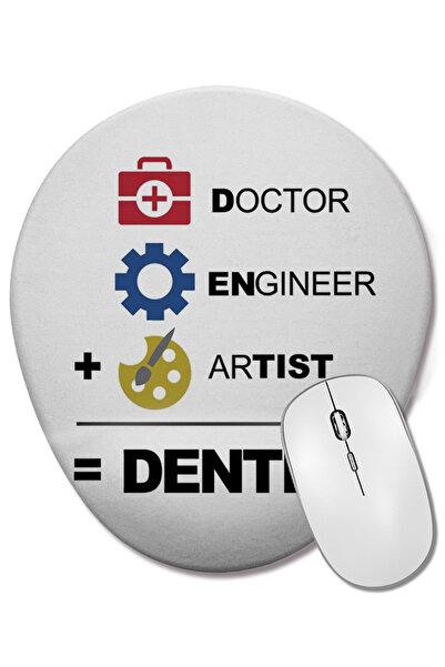 BASKI DÜNYASI Doctor Inginer Artist Dentist 025 Mouse Pad oval cu suport pent...