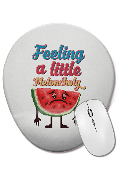 BASKI DÜNYASI WatermelonFeeling A Little Meloncholy Melon Slice Pixel Art Οβά...