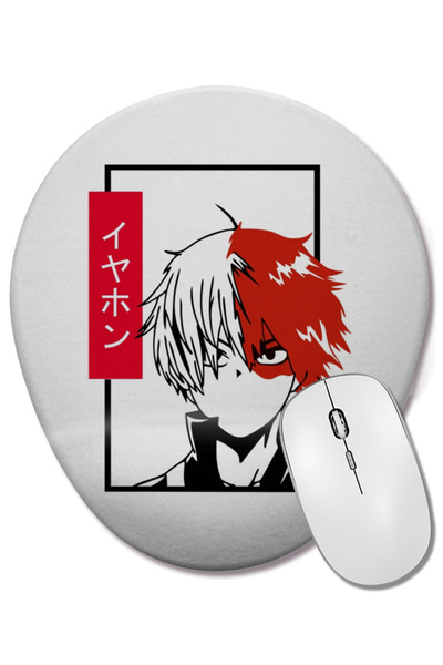 BASKI DÜNYASI Mouse Pad oval Todoroki My Hero Academia cu suport pentru înche...