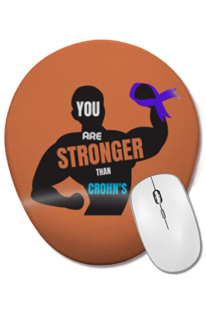 BASKI DÜNYASI Είσαι πιο δυνατός από το CROHN'S Oval Mouse Pad με υποστήριξη κ...
