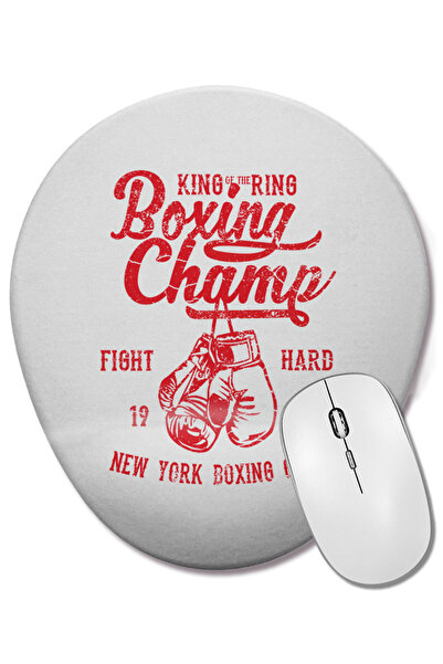 BASKI DÜNYASI King Of The Ring Boxing Champ подложка за мишка с опора за ръце