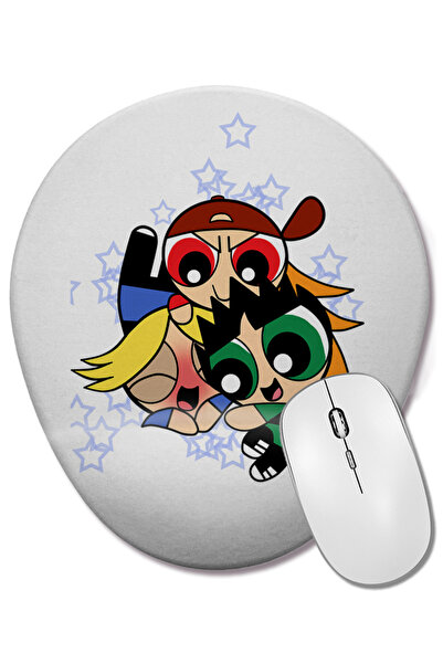 BASKI DÜNYASI Powerpuff Girls 05 Οβάλ ποντίκι με υποστήριξη καρπού