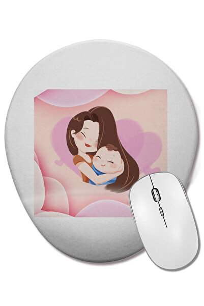 BASKI DÜNYASI Cadou pentru Ziua Mamei 010 Mouse Pad oval cu suport pentru înc...