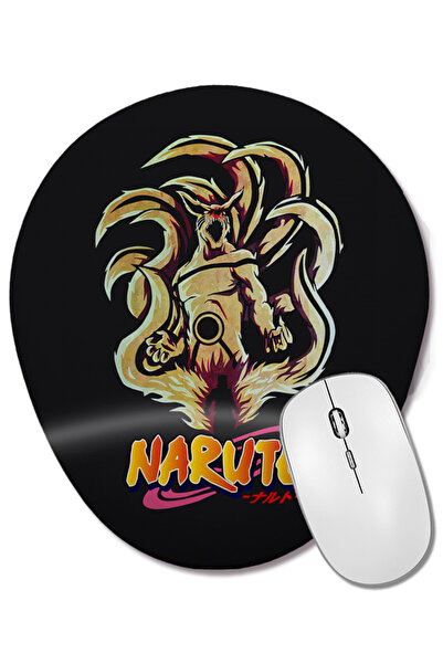 BASKI DÜNYASI Copie de mouse pad oval Naruto cu suport pentru încheietura mâinii