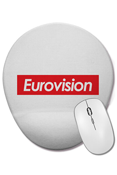 BASKI DÜNYASI Mouse Pad oval cu suport pentru încheietura mâinii cu logo-ul Eurovision Skate