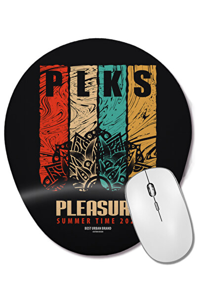 BASKI DÜNYASI Mouse Pad oval Summer Time cu suport pentru încheietura mâinii