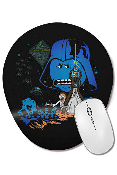 BASKI DÜNYASI Mouse Pad oval Rick Wars cu suport pentru încheietura mâinii