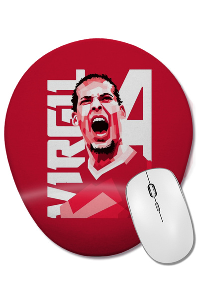 BASKI DÜNYASI Mouse Pad oval Virgil Van Dijk cu suport pentru încheietura mâinii