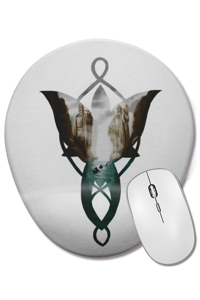 BASKI DÜNYASI Mouse Pad oval River Evenstar cu suport pentru încheietura mâinii