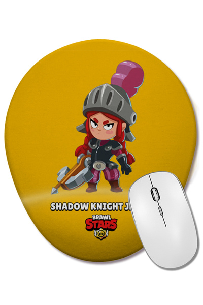 BASKI DÜNYASI Mouse Pad oval Brawl Stars Shadow Knight Jessie cu suport pentru încheietura mâinii