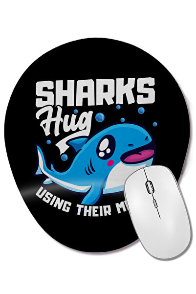 BASKI DÜNYASI Rechinii îmbrățișează folosind gura lor. Covoraș de mouse oval ...