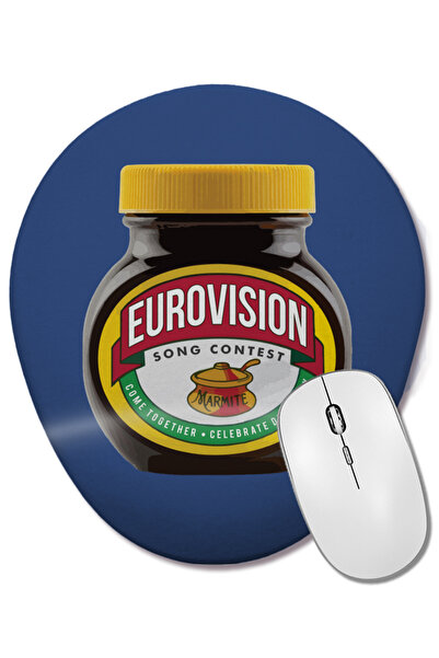 BASKI DÜNYASI Eurovision Marmite Jar Mouse Pad oval cu suport pentru încheiet...