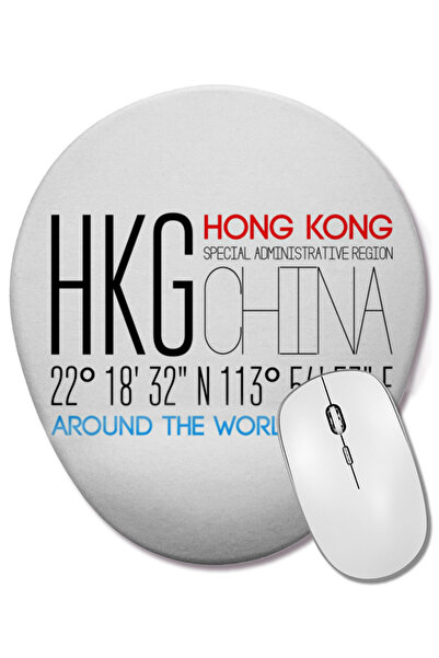 BASKI DÜNYASI Οβάλ ποντίκι με υποστήριξη καρπού Hong Kong Sar China Text Art