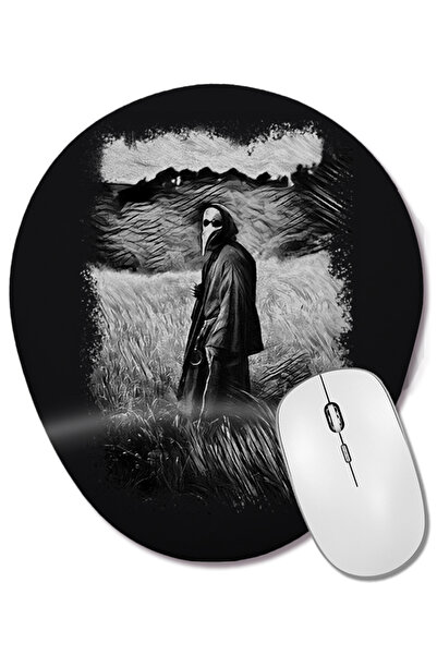 BASKI DÜNYASI Mouse Pad oval înfricoșător cu doctorul morții, cu suport pentr...