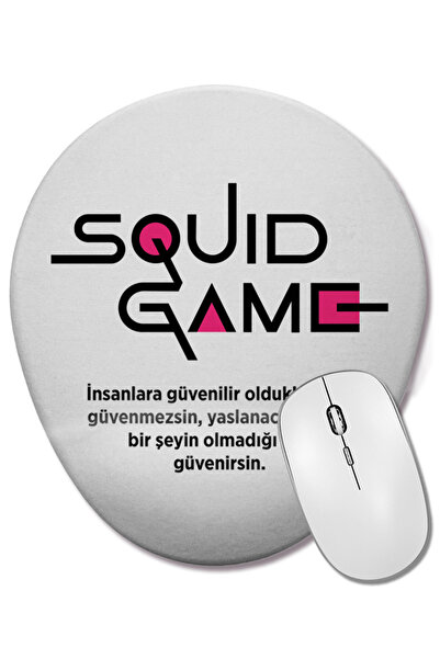 BASKI DÜNYASI Squid Game 08 Mouse Pad oval cu suport pentru încheietura mâinii