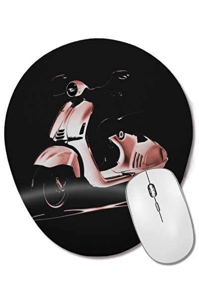 BASKI DÜNYASI Mouse Pad oval cu suport pentru încheietura mâinii Vespa Italia...
