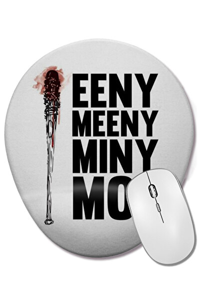 BASKI DÜNYASI Mouse Pad oval Eeeny Meeny Miny Moe cu suport pentru încheietur...