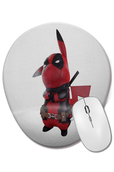 BASKI DÜNYASI Desenho Deadpool Mouse Pad oval cu suport pentru încheietura mâ...