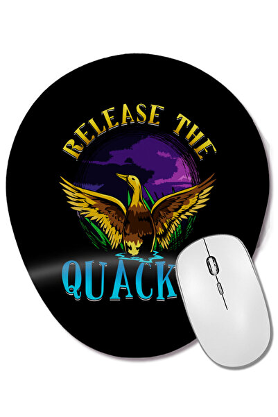 BASKI DÜNYASI Funny Release The Quackin Cute Majestic Duck Mouse Pad oval cu ...