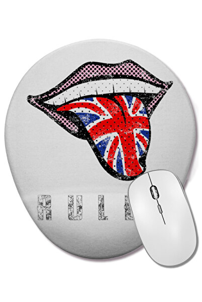 BASKI DÜNYASI Estampa Rules Mouse Pad oval special cu suport pentru încheietura mâinii