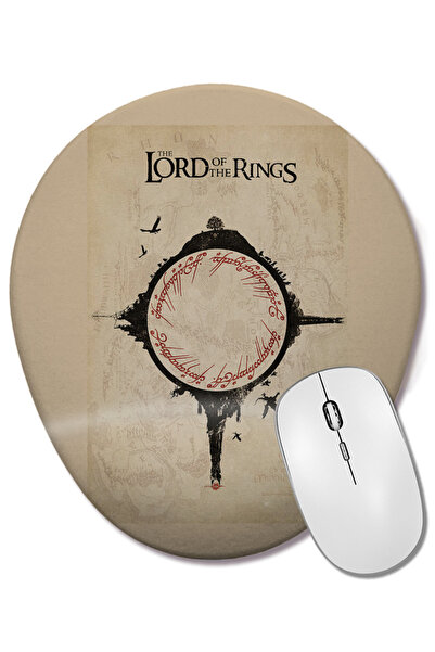 BASKI DÜNYASI Stăpânul Inelelor 04 Mouse Pad oval cu suport pentru încheietur...