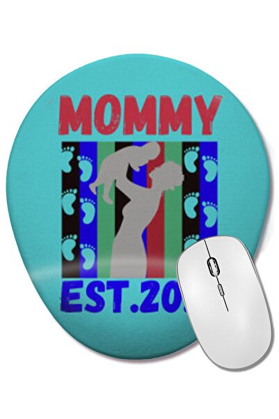 BASKI DÜNYASI BEST MOM Mommy EST Flower Ziua Mamei 2021 Mouse Pad oval cu sup...
