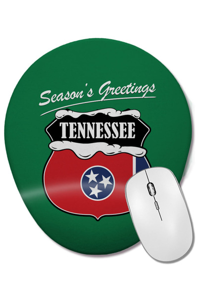 BASKI DÜNYASI Seasons Greetings Tennessee Christmas Mouse Pad oval cu suport ...