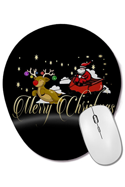 BASKI DÜNYASI Anul Nou Concept de Anul Nou Merry Christmas 015 Mouse Pad oval...