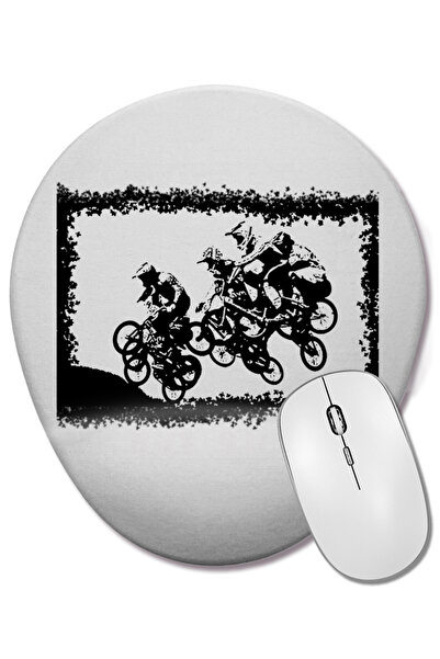 BASKI DÜNYASI Οβάλ ποντίκι ποντικιού με υποστήριξη καρπού για μοτοσικλέτα Bmx...