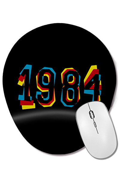 BASKI DÜNYASI Must Read Book Covers 1984 Mouse Pad oval cu suport pentru înch...