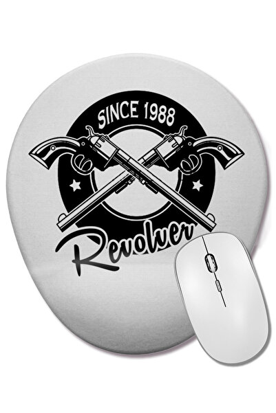 BASKI DÜNYASI Mouse Pad oval cu suport pentru încheietura mâinii Revolver