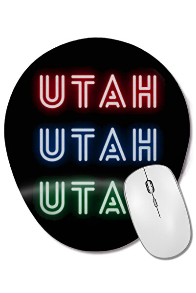BASKI DÜNYASI Mouse Pad oval vintage Utah cu suport pentru încheietura mâinii