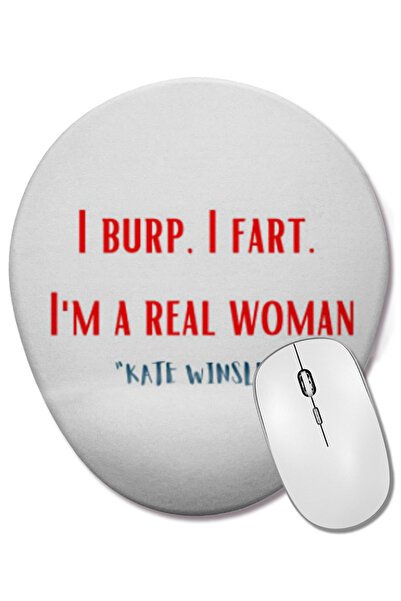 BASKI DÜNYASI Mouse Pad oval KATE WINSLET cu suport pentru încheietura mâinii