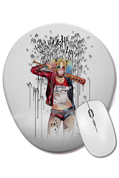 BASKI DÜNYASI Suicide Squad Crop Top Suicide Squad Skull Mouse Pad oval cu su...