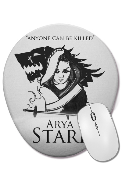 BASKI DÜNYASI Mouse Pad oval Arya Stark cu suport pentru încheietura mâinii