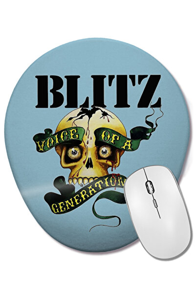 BASKI DÜNYASI Mouse Pad oval Blitz cu suport pentru încheietura mâinii
