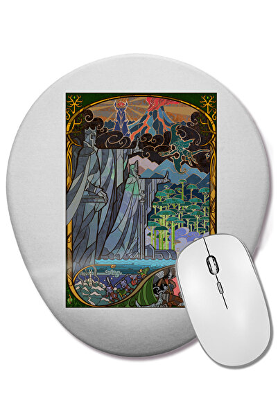 BASKI DÜNYASI Mouse Pad oval cu suport pentru încheietura mâinii, Stăpânul In...