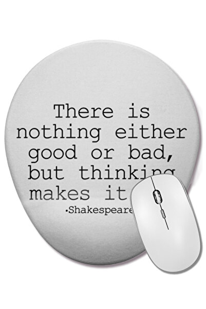 BASKI DÜNYASI Hamlet William Shakespeare Pagina de titlu 02 Mouse Pad oval cu suport pentru încheietura mâinii