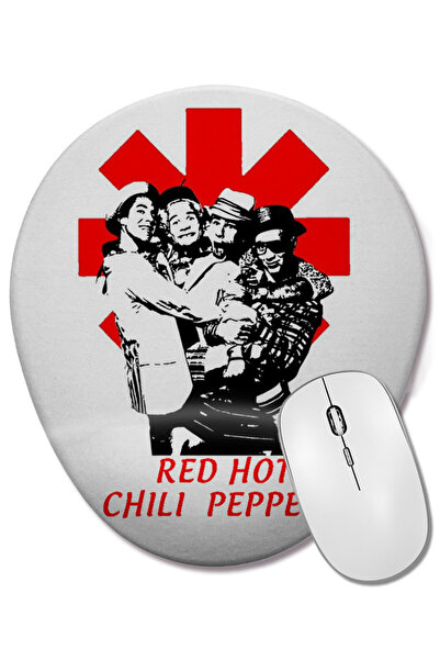 BASKI DÜNYASI Οβάλ ποντίκι ποντικοπολεμικής χρήσης Red Hot Chili Peppers με σ...