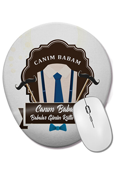 BASKI DÜNYASI Δώρο για την Ημέρα του Πατέρα 003 Οβάλ ποντίκι με υποστήριξη κα...