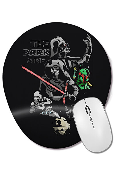 BASKI DÜNYASI Mouse Pad oval The Dark Side cu suport pentru încheietura mâinii