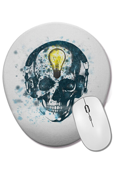BASKI DÜNYASI Mouse Pad oval Power Music cu suport pentru încheietura mâinii