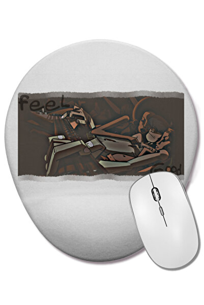 BASKI DÜNYASI Οβάλ ποντίκι με υποστήριξη καρπού Gorillaz Feel Good