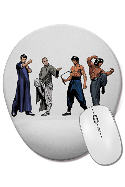 BASKI DÜNYASI Mouse Pad oval Kung Fu Legends cu suport pentru încheietura mâinii