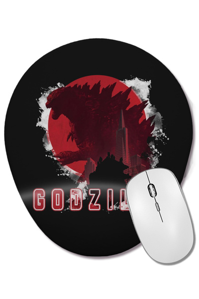 BASKI DÜNYASI Mouse Pad oval Godzilla War of Tokyo cu suport pentru încheietura mâinii