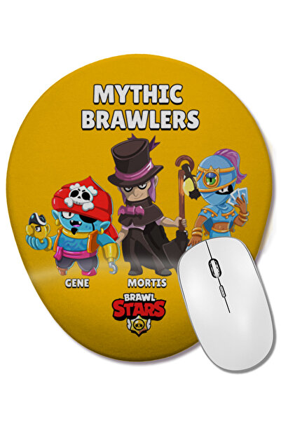 BASKI DÜNYASI Mouse Pad oval Brawl Stars Mythic cu suport pentru încheietura mâinii